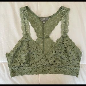 Army green bralette, size L